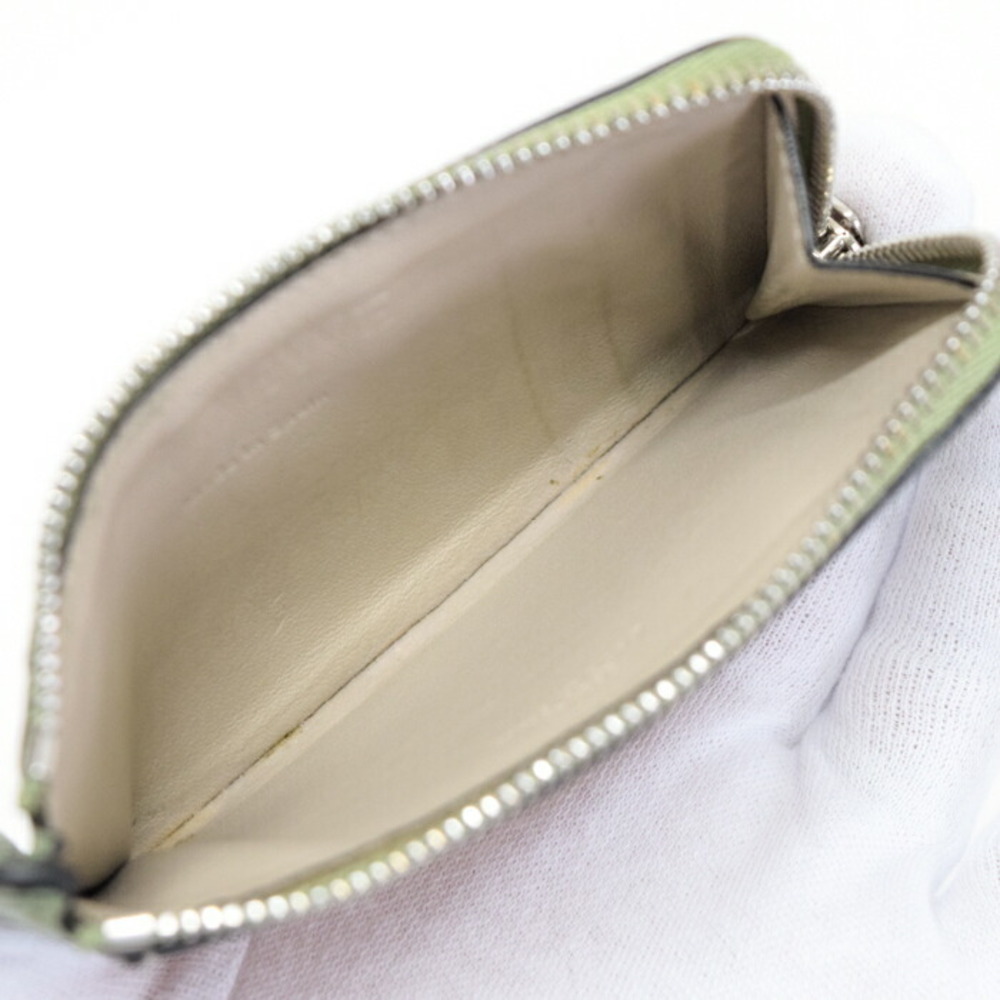 Loewe Coin Wallet Card Holder Calfskin Leather Anagram Green Brown - Picture 11 of 11